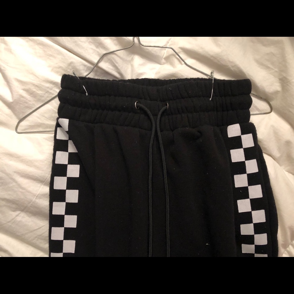 Black and White Checkered Sweats
